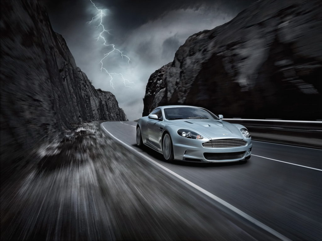 Aston Martin DBS Front Angle Speed Lightning