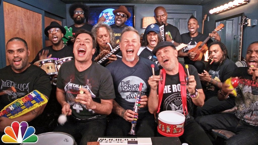 Jimmy Fallon Metallica The Roots Sing Enter Sandman Classroom 